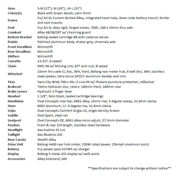 Fuji Conductor 2.1+ eBike (Satin Black)