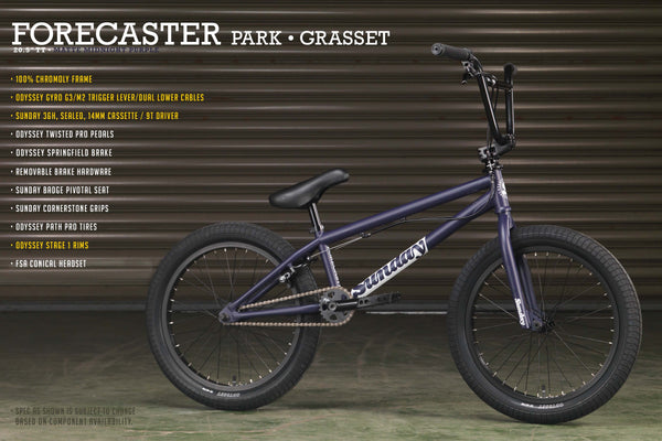 Sunday Forecaster Park Maca Grasset 20" BMX (Matt Midnight Purple)