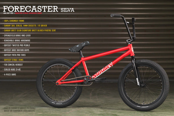 Sunday Forecaster Brett Silva 20" BMX (Matt Fire Engine Red)