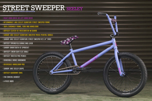 Sunday Street Sweeper Jake Seeley 20" BMX (Matt Blue/Lavender)