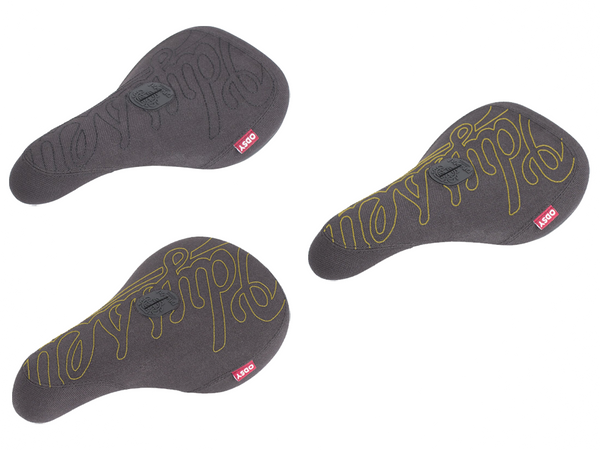 Odyssey Big Stitch Pivotal BMX Seat (Black/Gold)
