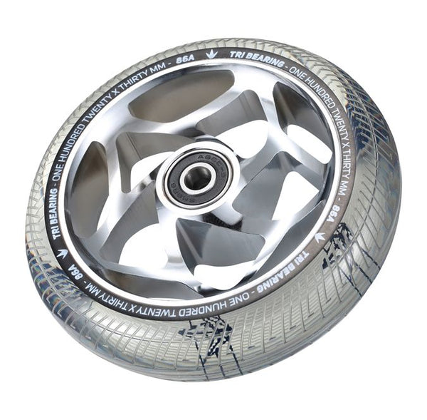 Envy Tri Bearing Wheel - 120x30mm - Chrome/Clear
