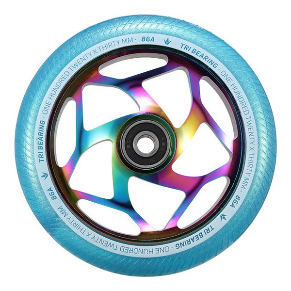 Envy Tri Bearing Wheel - 120x30mm - Oil Slick/Teal