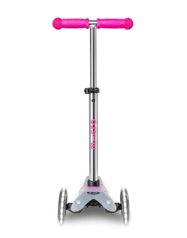 Mini Micro Deluxe Flux LED 3 Wheel Scooter (pink)