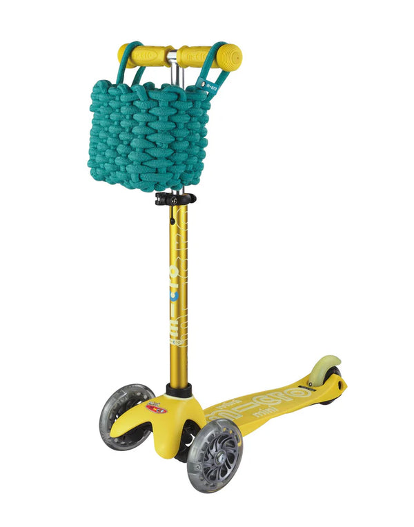 Micro Woven Scooter Basket - Green