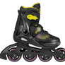 PLAYLIFE JOKER BLACK/YELLOW ADJUSTABLE INLINE SKATES