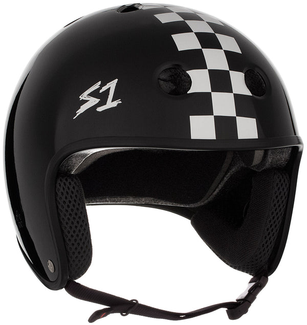S-One Helmet - Retro Lifer Black Matte/White Checkers