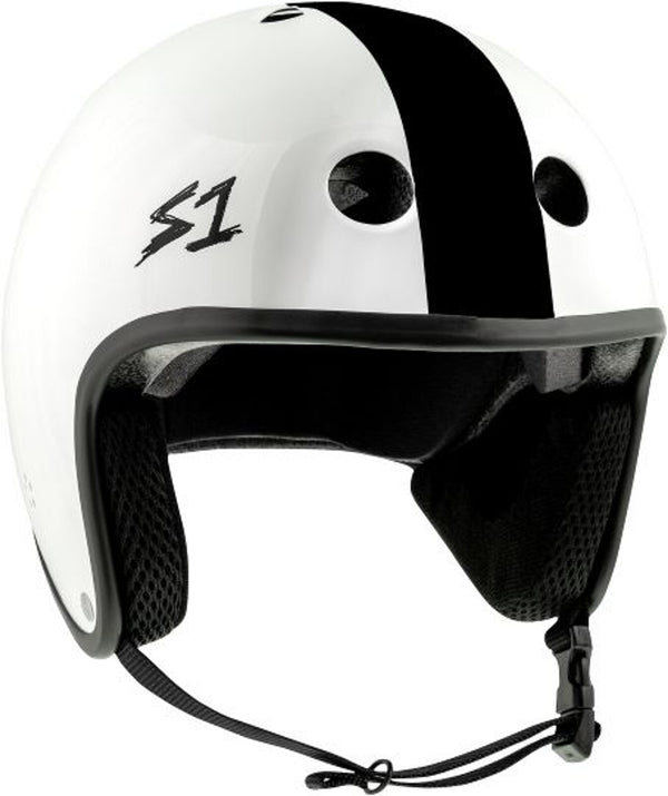 S-One Helmet - Retro Lifer (XS) White Gloss/Black Stripe AJ Nelson