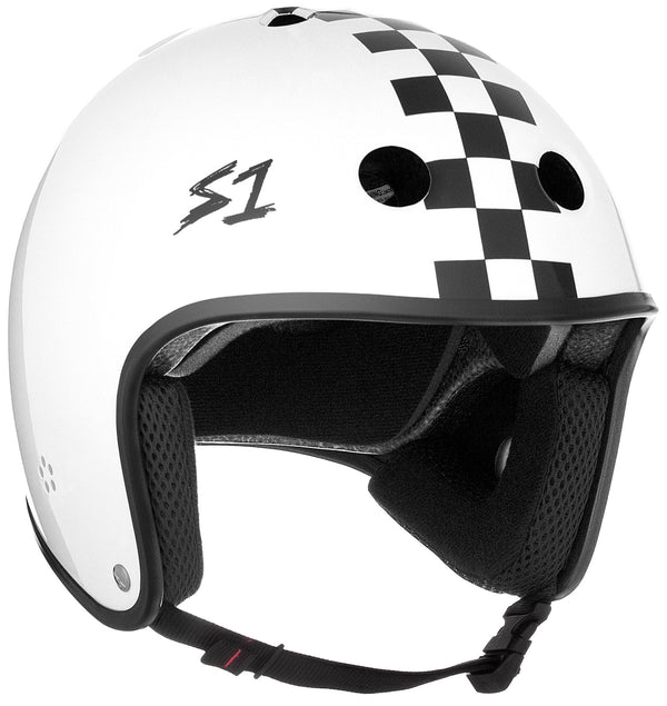 S-One Helmet - Retro Lifer White Gloss/Black Checkers