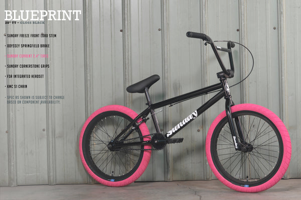 Sunday Blueprint 20" BMX (Gloss Black/Pink)