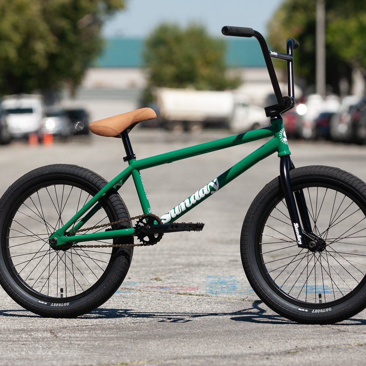 Sunday Bikes Bmx Bike With Green Tires 2023 SUNDAY BMX SCOUT 20