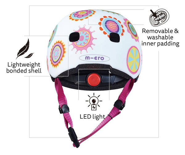 Micro Helmets - Pattern - Purple Floral