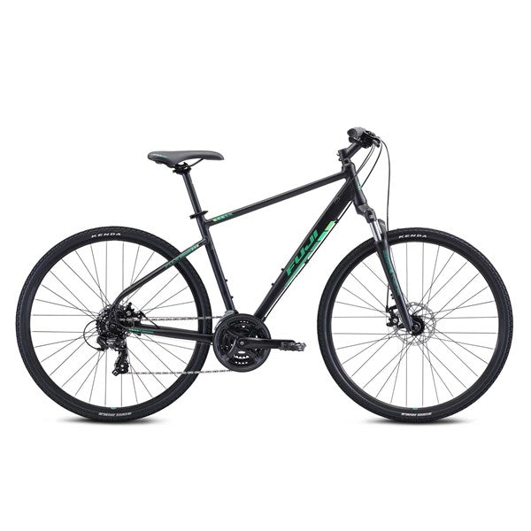 Fuji Traverse 1.7 19" Lge City Leisure Bike (Satin Black/Green)
