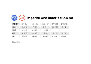 Powerslide Imperial One 80 Black Yellow Inline Skates