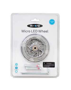 MICRO 120mm LED wheel set - Grey Hub -Pair