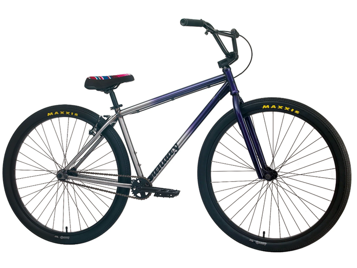 Sunday 29" High C Bike (Gloss Translucent Purple/Raw Fade)