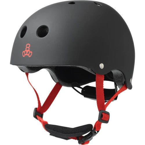TRIPLE 8 LIL 8 CERTIFIED YOUTH HELMET BLACK RUBBER