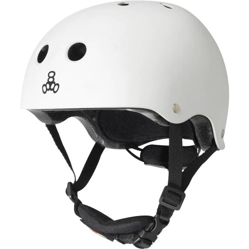 TRIPLE 8 LIL 8 CERTIFIED YOUTH HELMET WHITE GLOSS