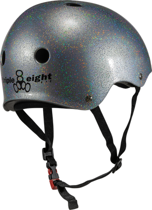 TRIPLE 8 THE CERTIFIED HELMET SS SILVER GLITTER
