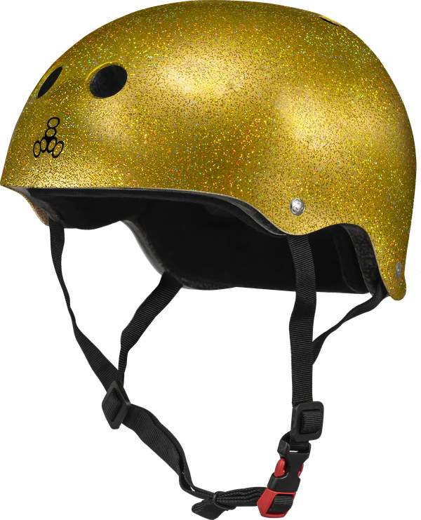 TRIPLE 8 THE CERTIFIED HELMET SS GOLD GLITTER
