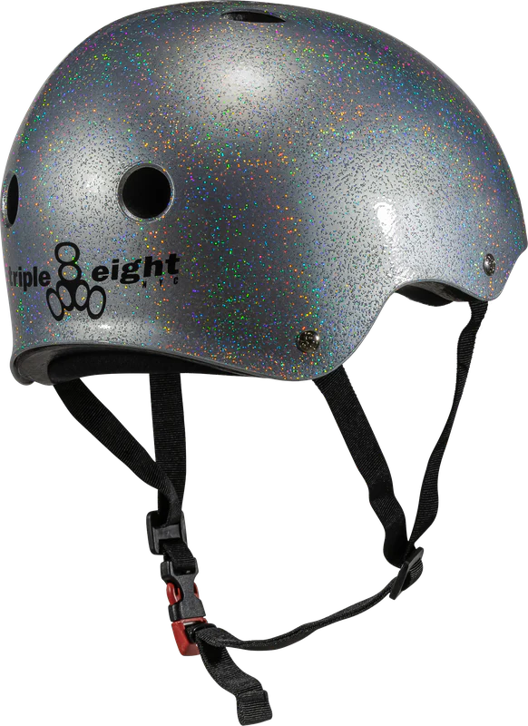 TRIPLE 8 THE CERTIFIED HELMET SS SILVER GLITTER