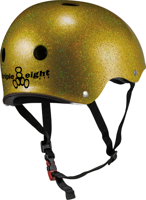 TRIPLE 8 THE CERTIFIED HELMET SS GOLD GLITTER