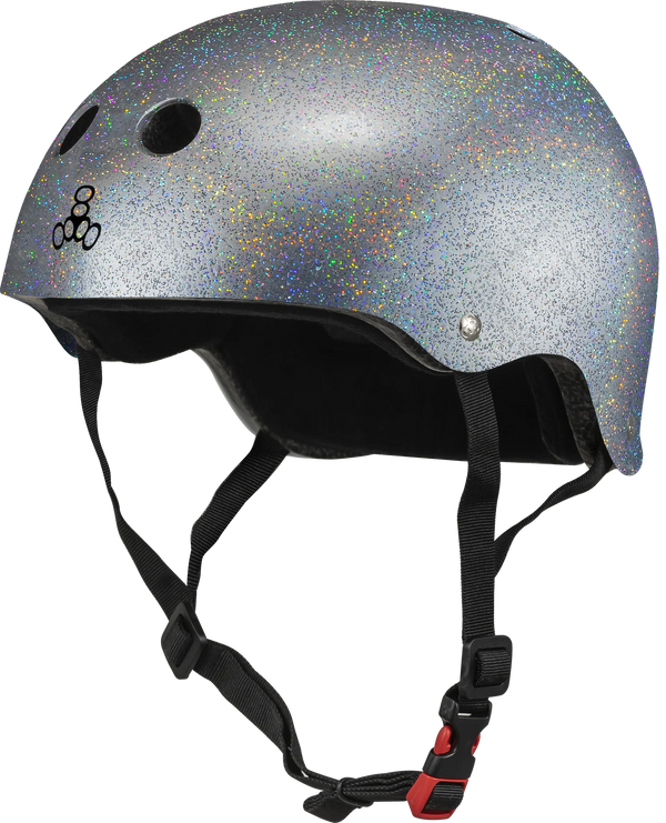 TRIPLE 8 THE CERTIFIED HELMET SS SILVER GLITTER