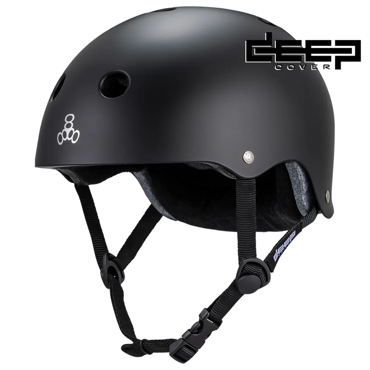 Triple 8 Deep Cover Helmet Black Matte