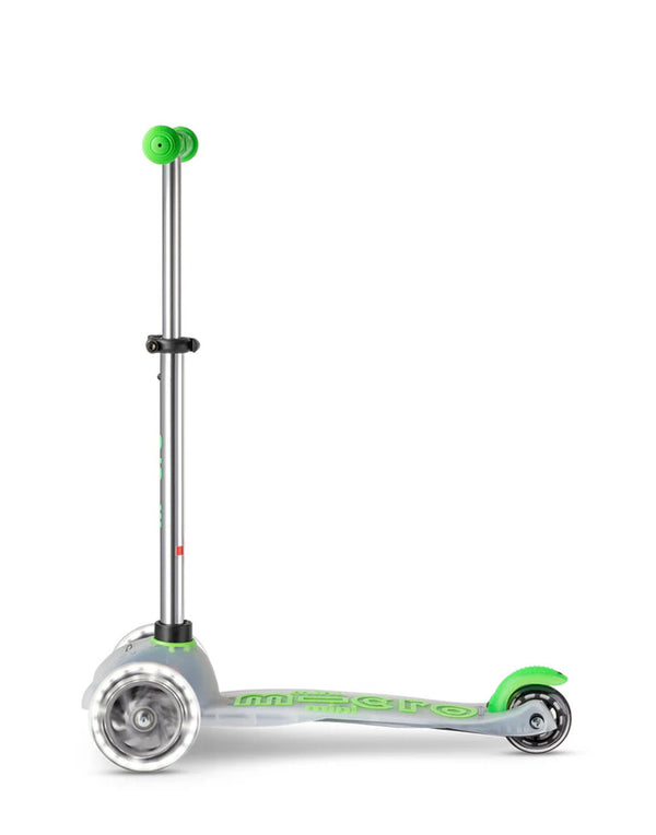 Mini Micro Deluxe Flux LED 3 Wheel Scooter (green)
