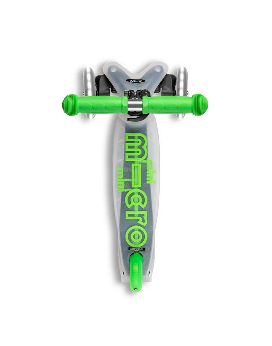 Mini Micro Deluxe Flux LED 3 Wheel Scooter (green)