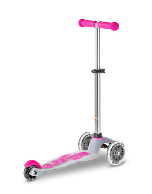 Mini Micro Deluxe Flux LED 3 Wheel Scooter (pink)