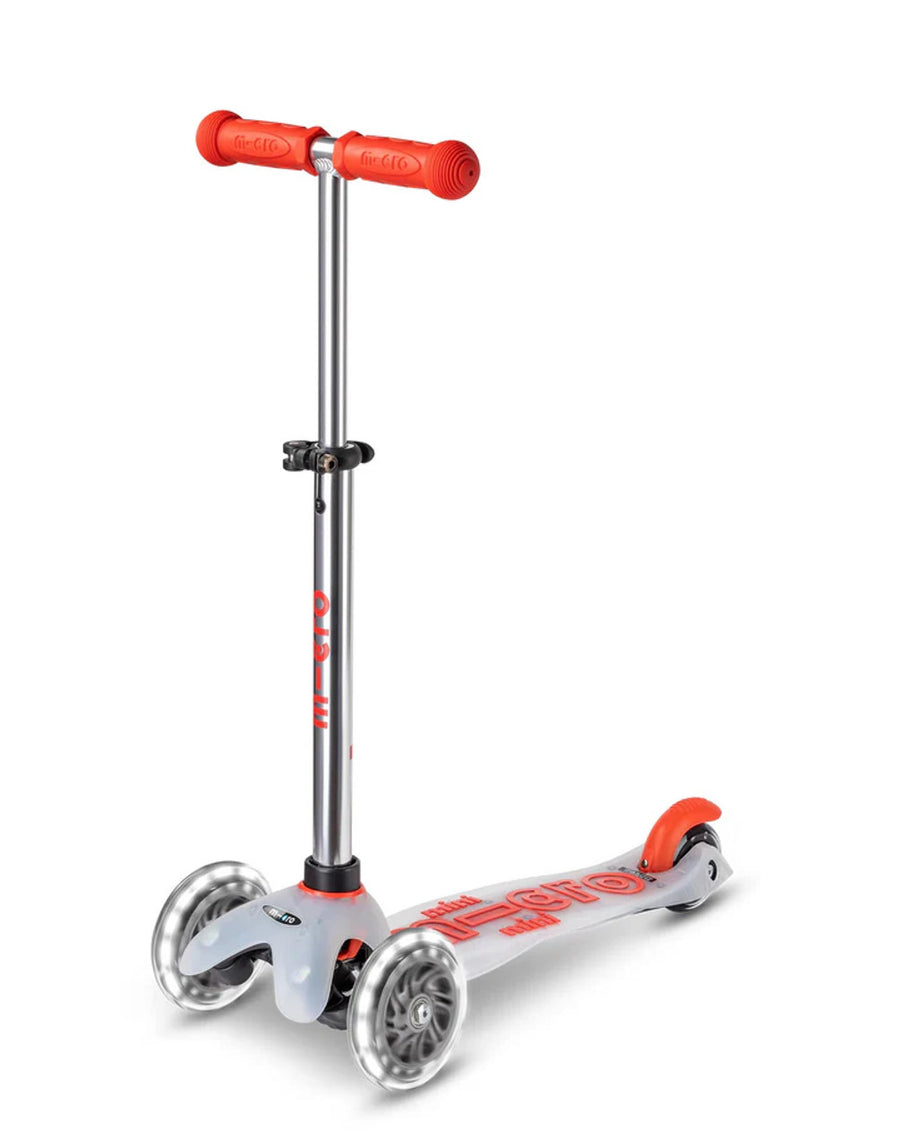 Mini Micro Deluxe Flux LED 3 Wheel Scooter (red)