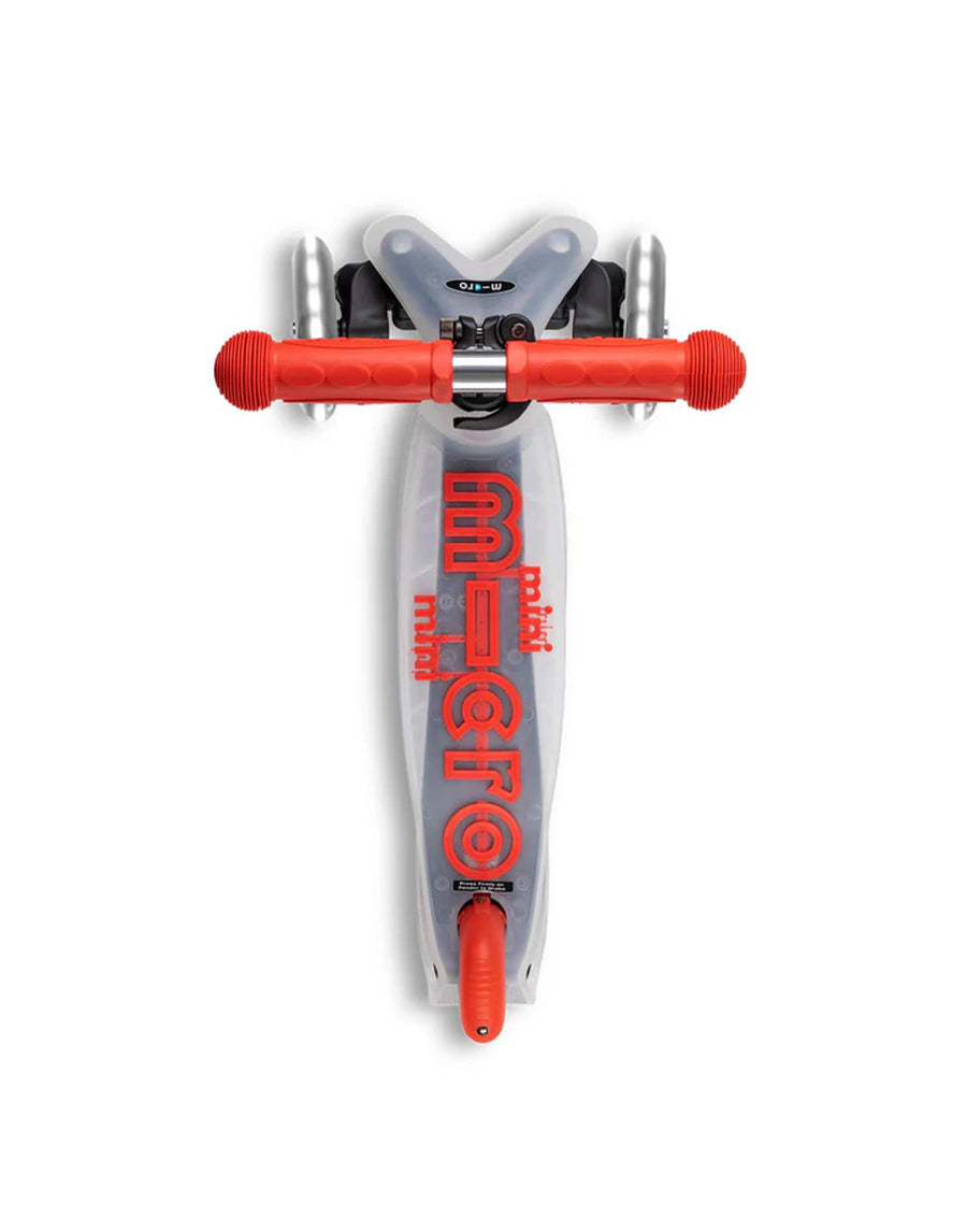 Mini Micro Deluxe Flux LED 3 Wheel Scooter (red)