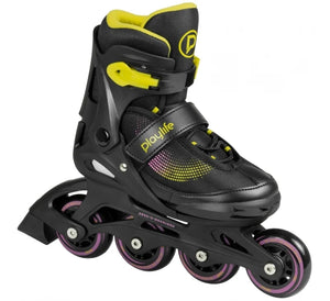 PLAYLIFE JOKER BLACK/YELLOW ADJUSTABLE INLINE SKATES