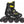 PLAYLIFE JOKER BLACK/YELLOW ADJUSTABLE INLINE SKATES