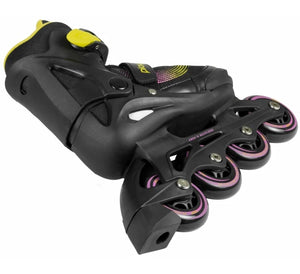 PLAYLIFE JOKER BLACK/YELLOW ADJUSTABLE INLINE SKATES