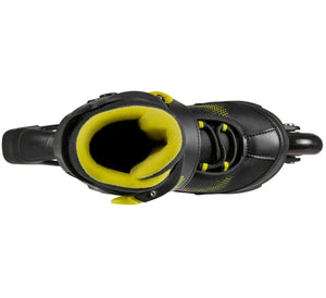 PLAYLIFE JOKER BLACK/YELLOW ADJUSTABLE INLINE SKATES