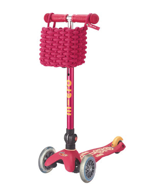 Micro Woven Scooter Basket - Pink
