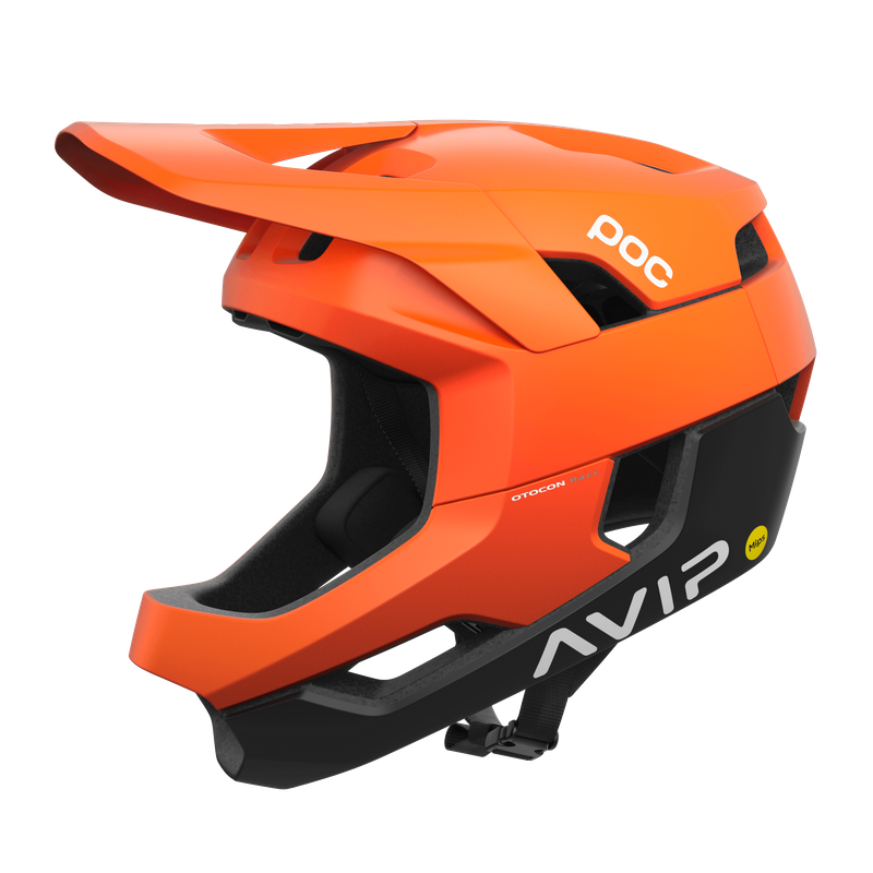 POC Otocon Race MIPS Fullface Helmet (Matt Fluorescent Orange AVIP/Uranium Black)