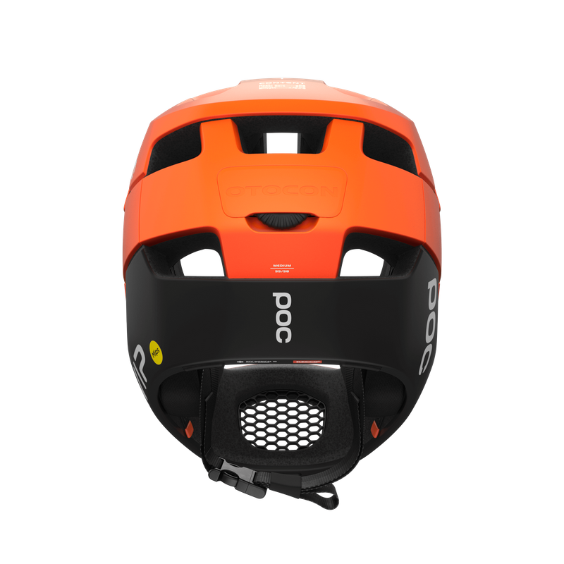 POC Otocon Race MIPS Fullface Helmet (Matt Fluorescent Orange AVIP/Uranium Black)