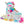 RDS Stryde Light Up Girls White Adjustable Inline Skates