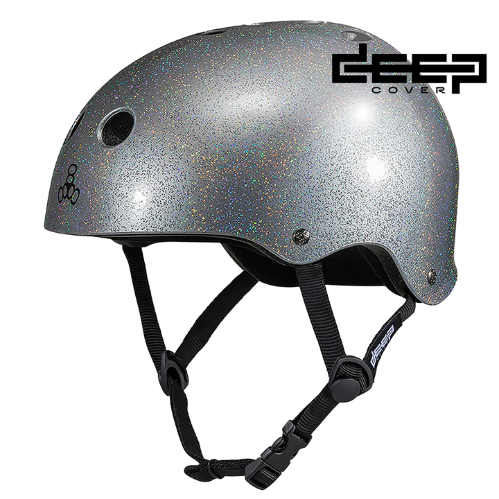 Triple 8 Deep Cover Helmet Silver Glitter