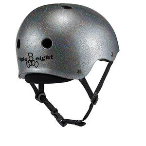 Triple 8 Deep Cover Helmet Silver Glitter