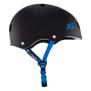 S-One Helmet - Lifer (Black Matte/Cyan Straps)