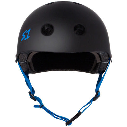 S-One Helmet - Lifer (Black Matte/Cyan Straps)