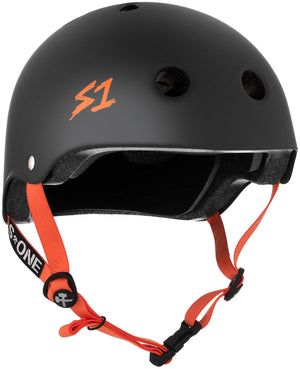 S-One Helmet - Lifer (Black Matte/Orange Straps)