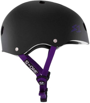 S-One Helmet - Lifer (Black Matte/Purple Straps)