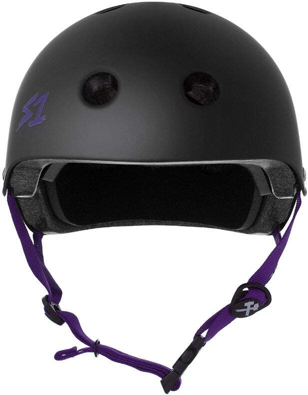 S-One Helmet - Lifer (Black Matte/Purple Straps)