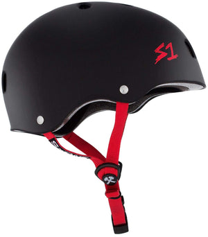 S-One Helmet - Lifer (Black Matte/Red Straps)