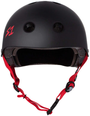 S-One Helmet - Lifer (Black Matte/Red Straps)